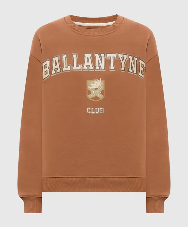 Ballantyne HERITAGE CLUB brown sweatshirt with logo print