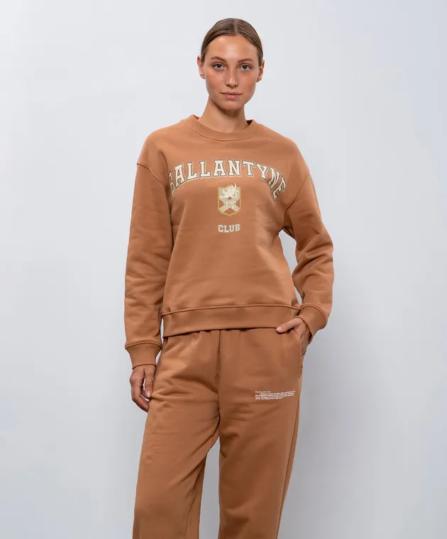 Ballantyne HERITAGE CLUB brown sweatshirt with logo print